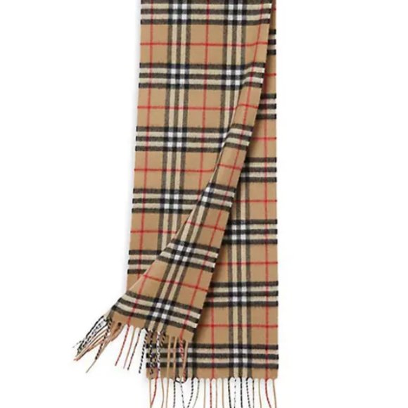 NEW Burberry classic check cashmere scarf 100% Cashmere - Picture 1 of 6